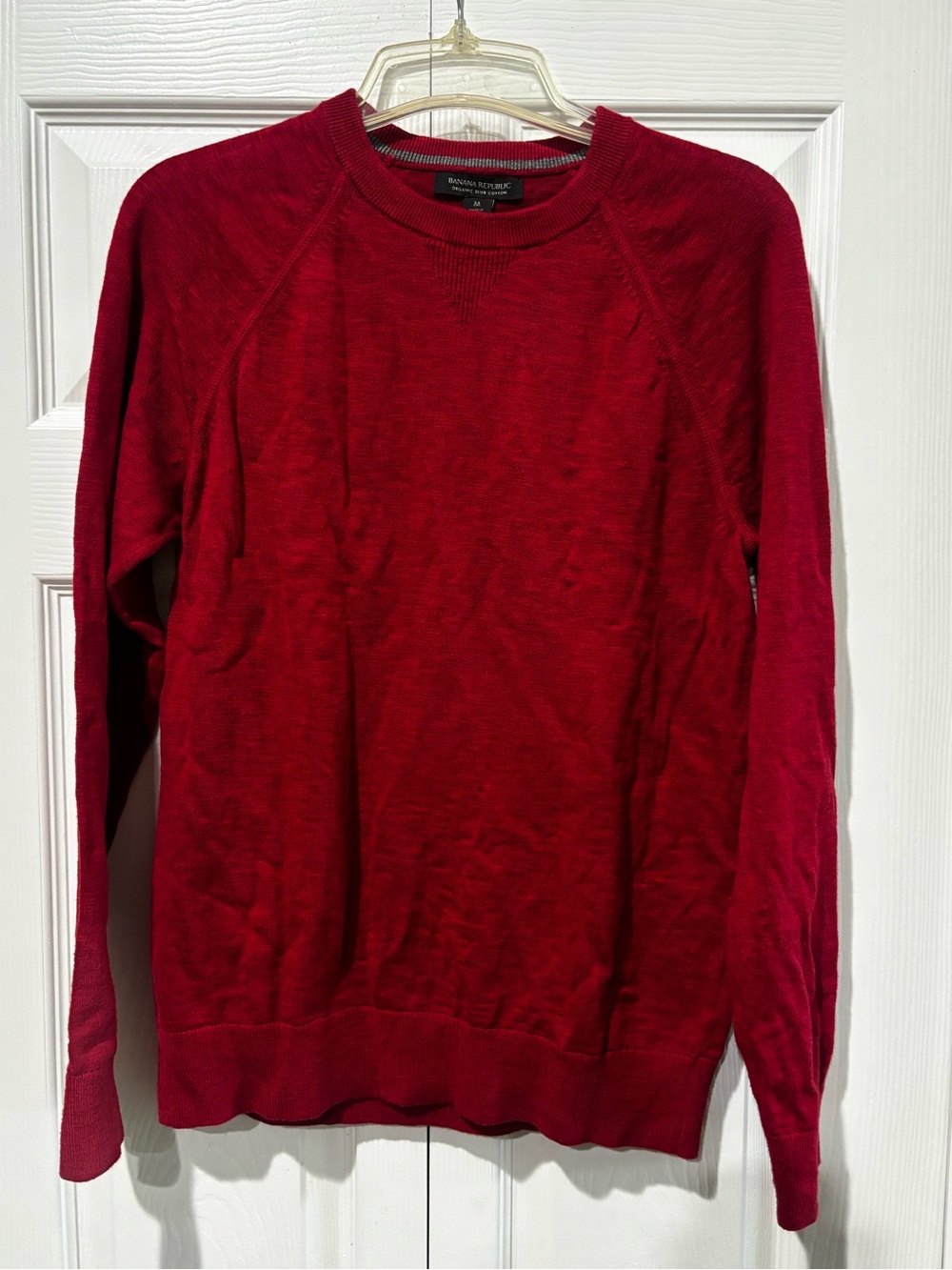 Banana Republic Men's Crimson Crewneck Sweater